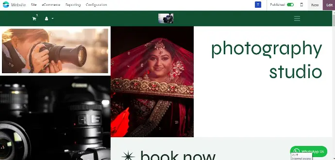 Photography website builder